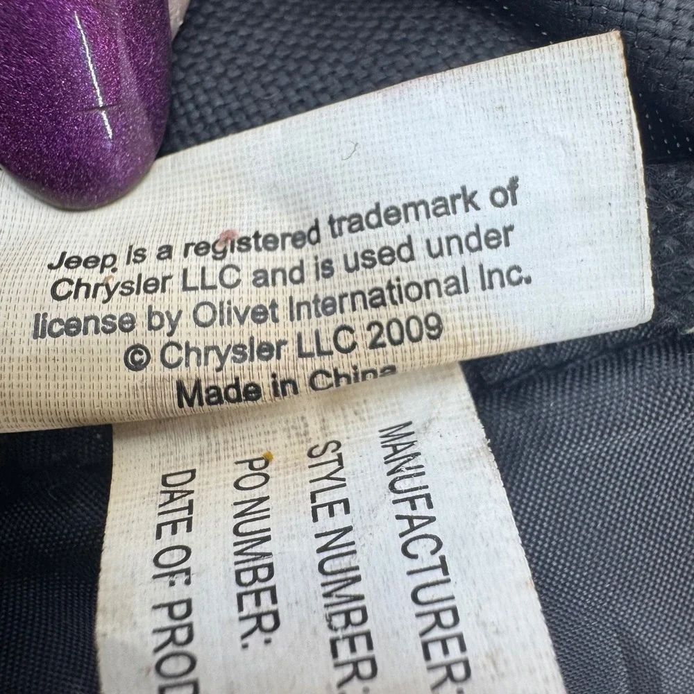 Jeep Mini Backpack Black Nylon Daypack Travel‎ Bag Zippered Compartments Logo